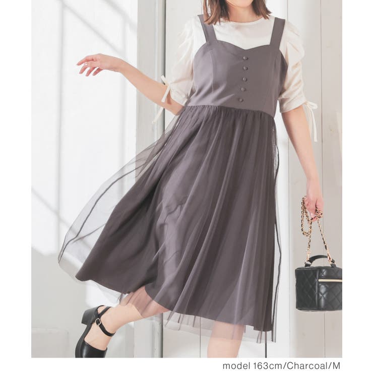 ワンピース ジャンスカ ジャンパースカート | Honeys | 詳細画像7 