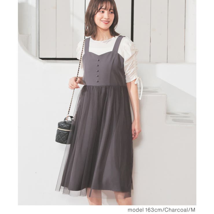 ワンピース ジャンスカ ジャンパースカート | Honeys | 詳細画像8 