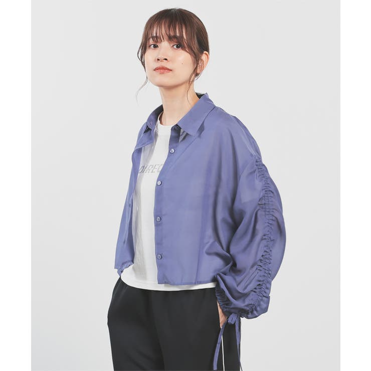 Hobbs London☆テス シャツドレス シアー ネイビー♪【送料込】 トップス シャツ シアーシャツ[品番：HNSW0011115]｜Honeys