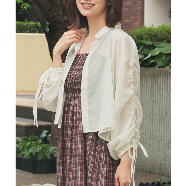 アイボリー | トップス シャツ シアーシャツ | Honeys