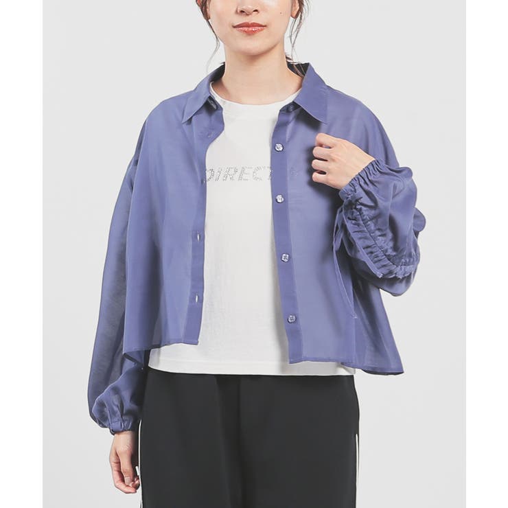 ブルー | トップス シャツ シアーシャツ | Honeys