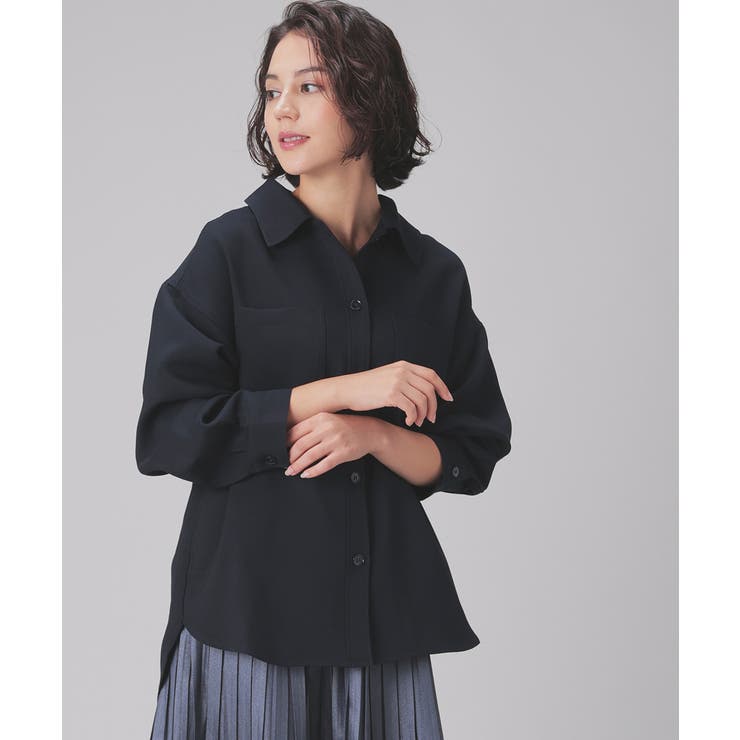 ネイビー | トップス ブラウス 長袖 | Honeys