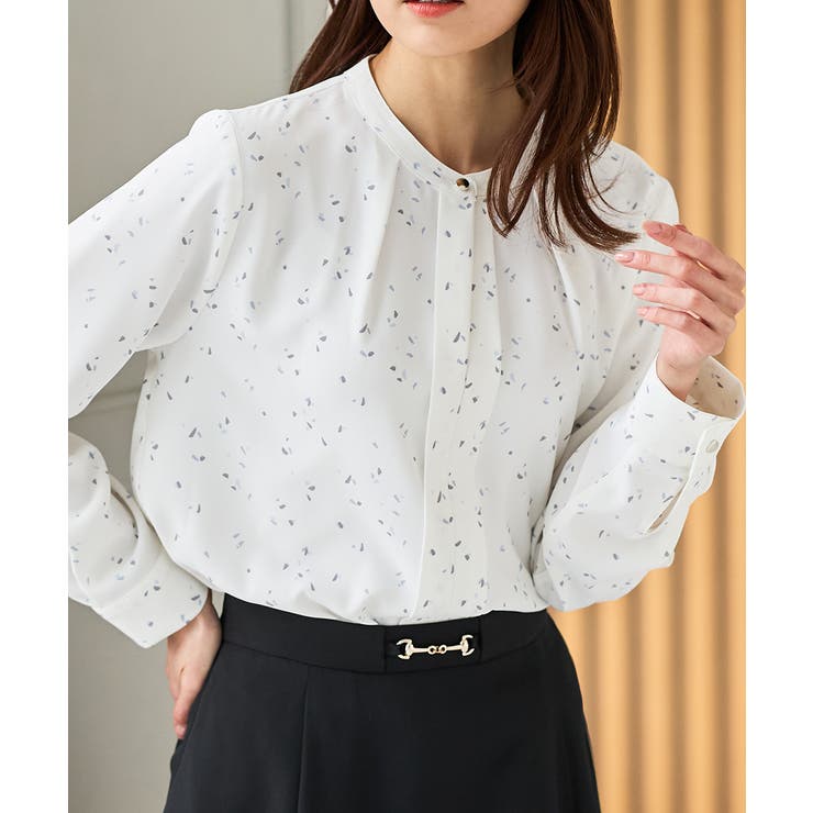 オフ×サックス | トップス ブラウス 長袖 | Honeys