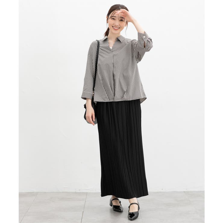 【さき】スカート・ブラウス2点 セール】 【セットアップ対応】サーモ2WAYストレッチ スカート （ミニ