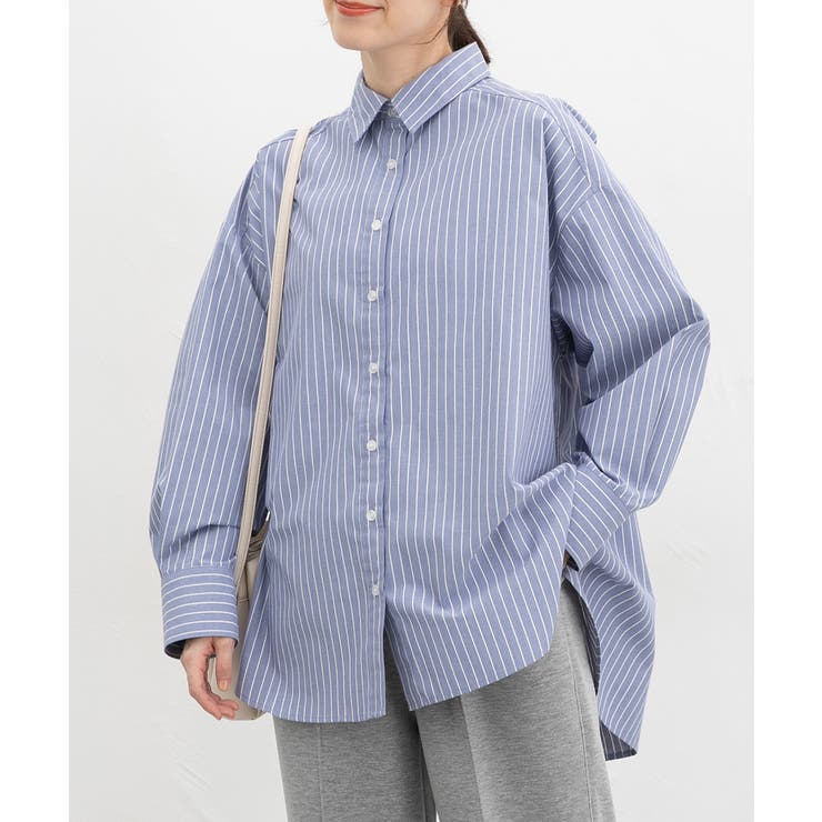 ブルーストライプ | トップス シャツ チュニック | Honeys