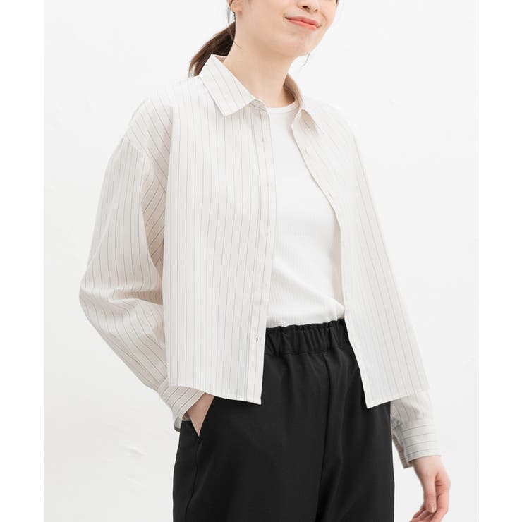 ベージュ×オフ | トップス ブラウス 長袖 | Honeys