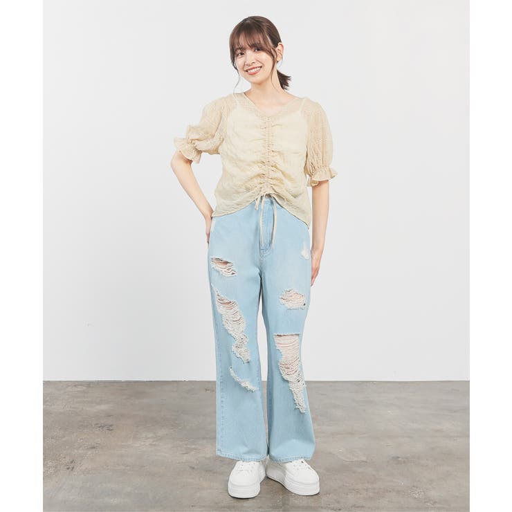 トップス ブラウス 半袖 | Honeys | 詳細画像7 