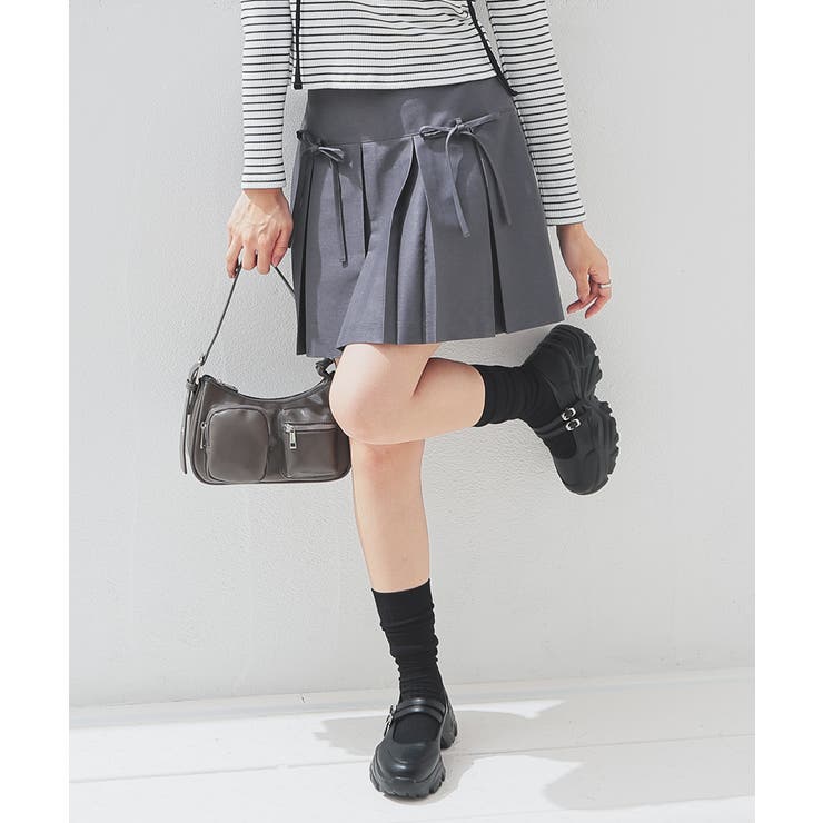 杢チャコール | ボトムス スカート ミニスカート | Honeys