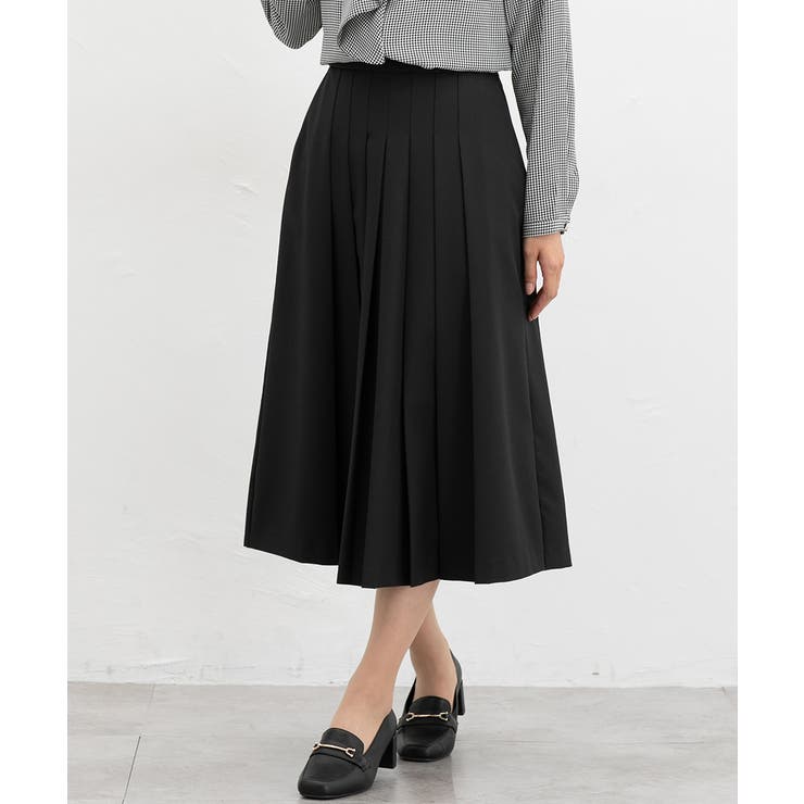 ブラック | ボトムス スカート ひざ丈 | Honeys