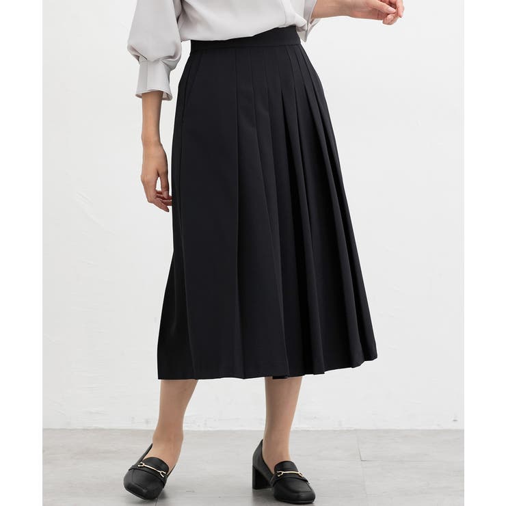 ネイビー | ボトムス スカート ひざ丈 | Honeys