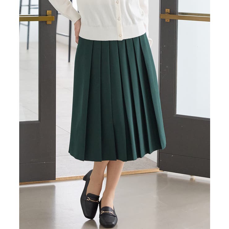 ダークグリーン | ボトムス スカート ひざ丈 | Honeys