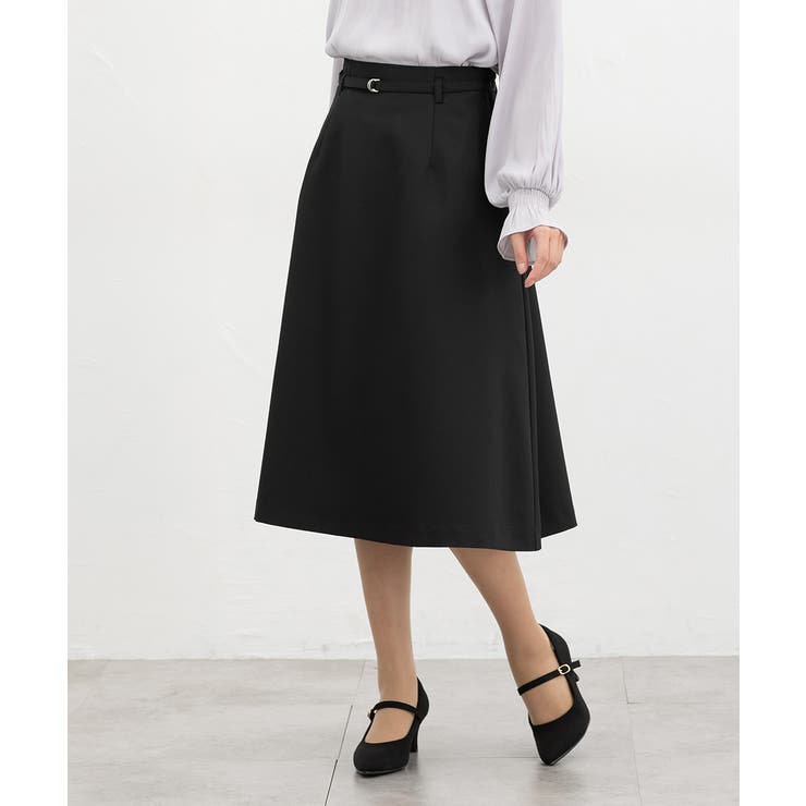 ブラック | ボトムス スカート ひざ丈 | Honeys