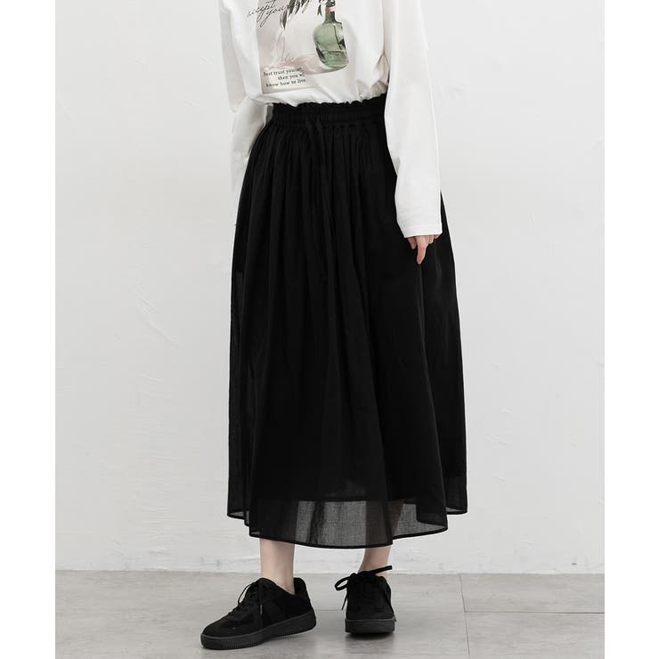 ブラック | ボトムス スカート ロングスカート | Honeys