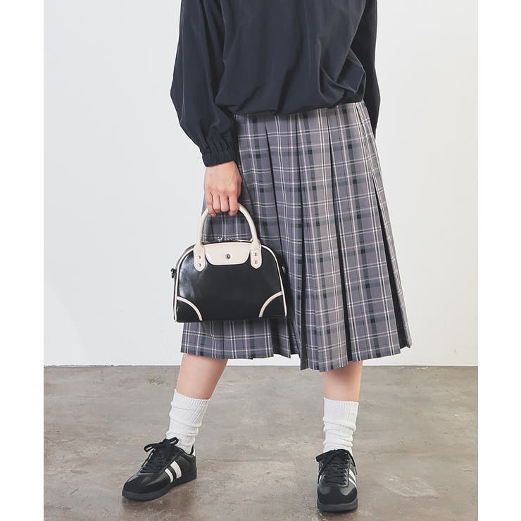 グレーチェック | ボトムス スカート プリーツスカート | Honeys