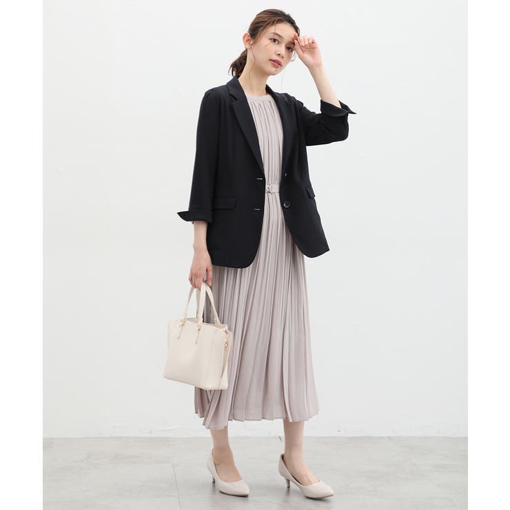 ワンピース ロング丈 プリーツ[品番：HNSW0009509]｜Honeys（ハニーズ