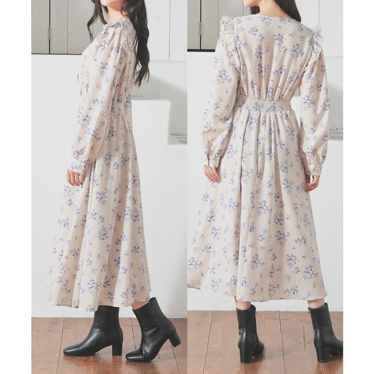 ワンピース フリルワンピース 長袖 | Honeys | 詳細画像8 