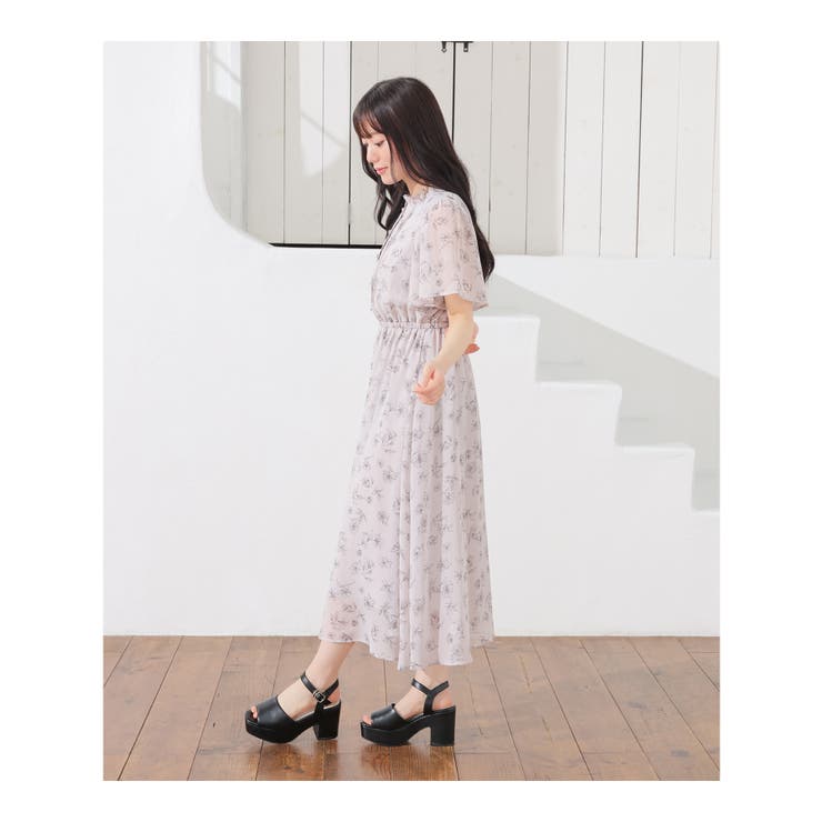 ワンピース 半袖 ロング丈 | Honeys | 詳細画像4 