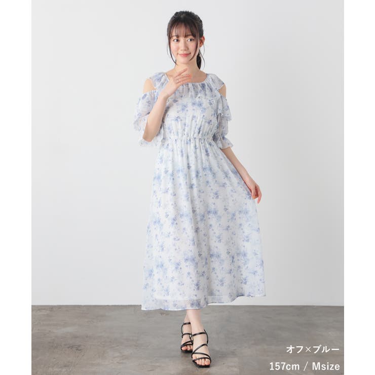 ワンピース ノースリーブ ロング丈 | Honeys | 詳細画像3 