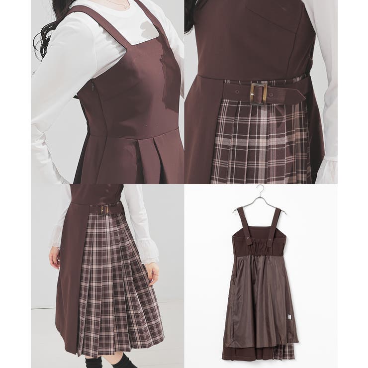 ワンピース ジャンパースカート ノースリーブ | Honeys | 詳細画像14 