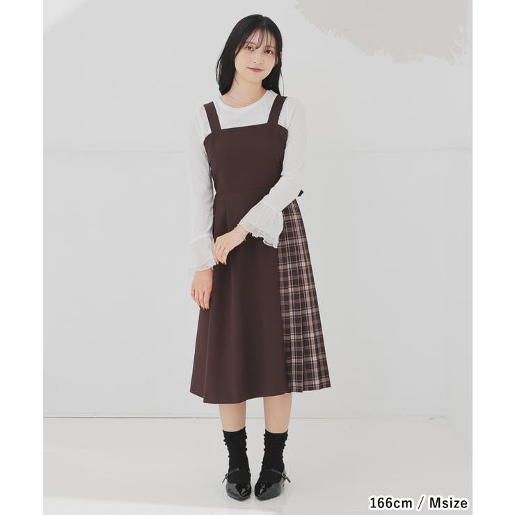 ワンピース ジャンパースカート ノースリーブ | Honeys | 詳細画像7 