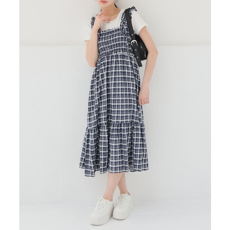 コンチェック | ワンピース ノースリーブ ロング丈 | Honeys