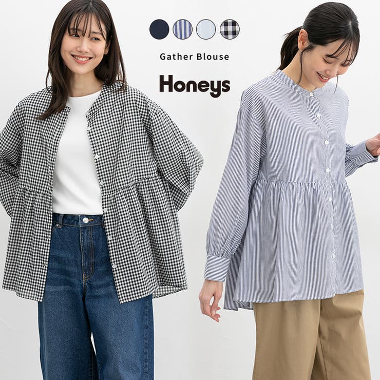トップス ブラウス 長袖 | Honeys | 詳細画像1 