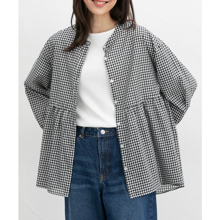 オフギンガム | トップス ブラウス 長袖 | Honeys