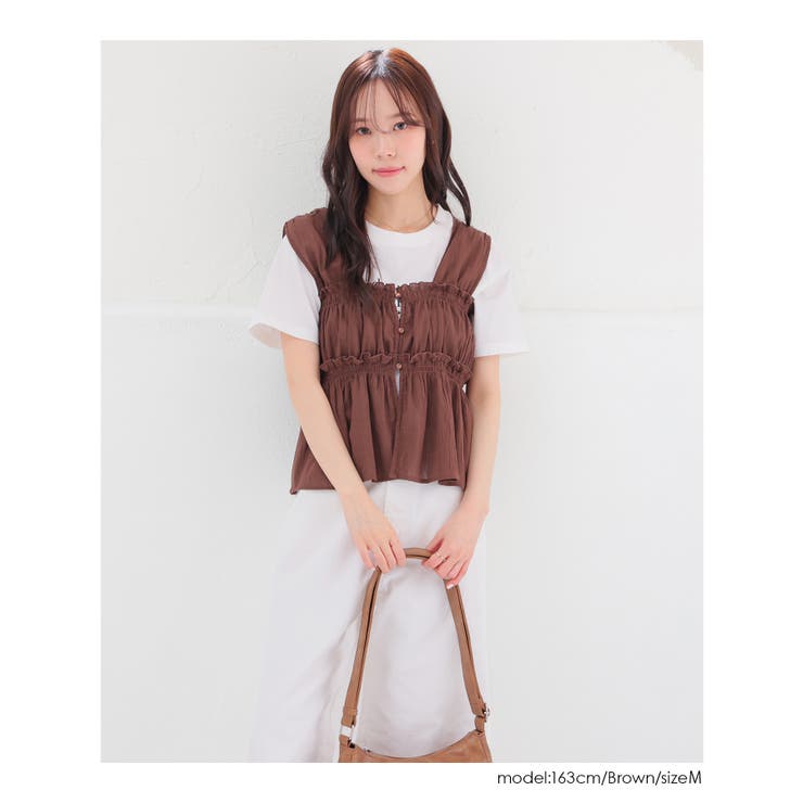 トップス ブラウス ノースリーブ | Honeys | 詳細画像5 