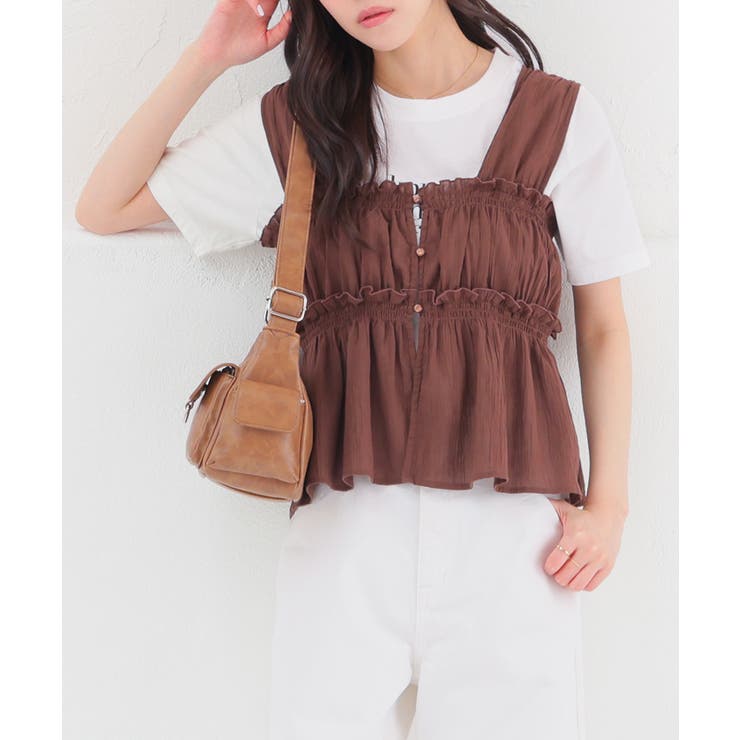 ブラウン | トップス ブラウス ノースリーブ | Honeys