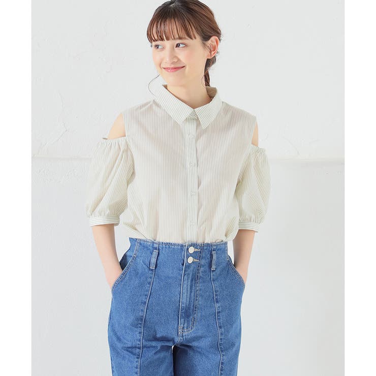 ブラウス シャツ 5分袖[品番：HNSW0007178]｜Honeys（ハニーズ）のレディースファッション通販｜SHOPLIST（ショップリスト）