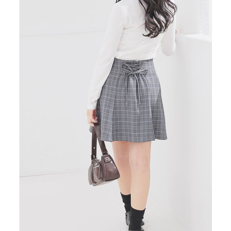 グレーチェック | ボトムス スカート ミニスカート | Honeys