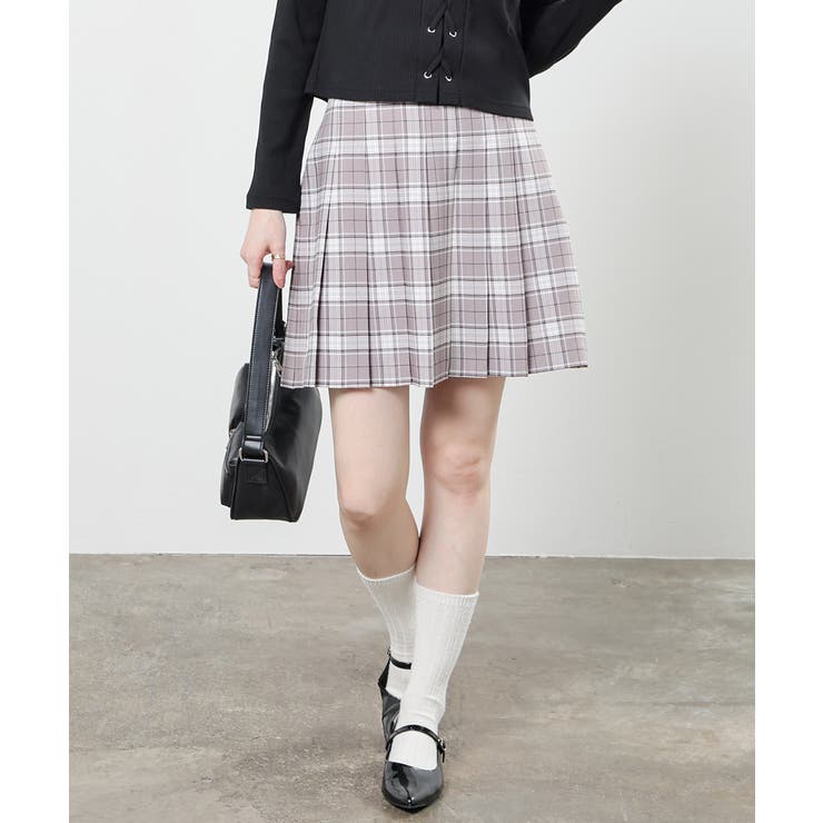グレーチェック | ボトムス スカート ミニスカート | Honeys