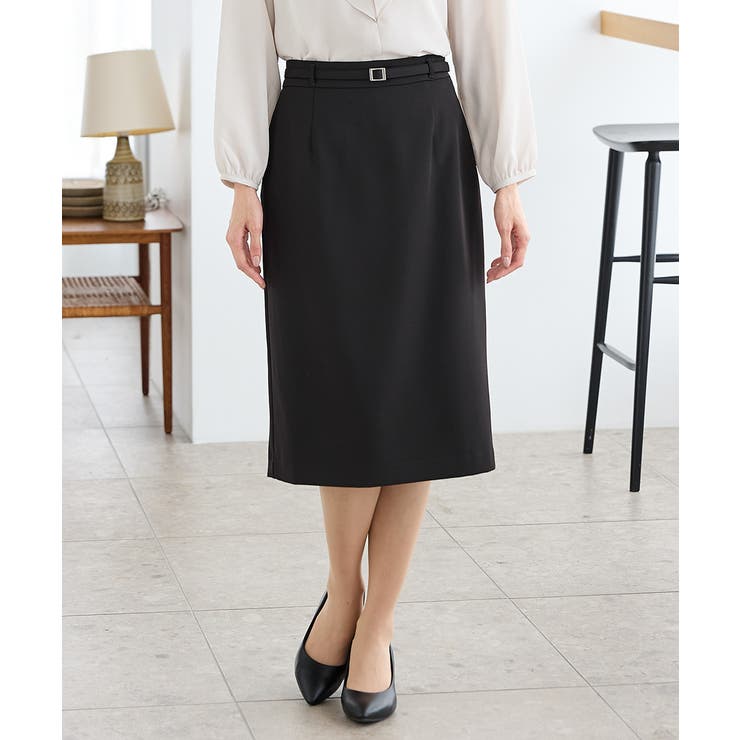 ブラック | ボトムス スカート ひざ丈 | Honeys