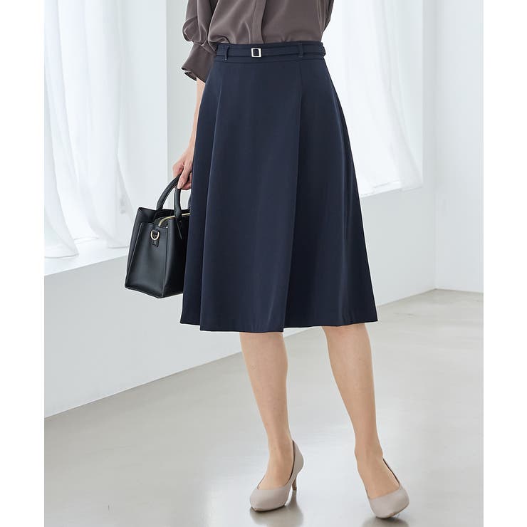 ネイビー | ボトムス スカート ひざ丈 | Honeys