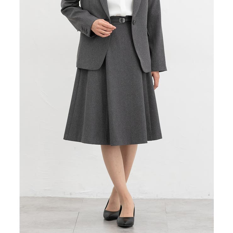 杢チャコール | ボトムス スカート ひざ丈 | Honeys