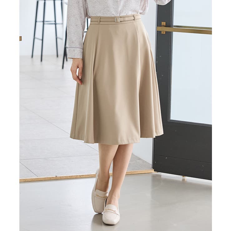 ダークベージュ | ボトムス スカート ひざ丈 | Honeys