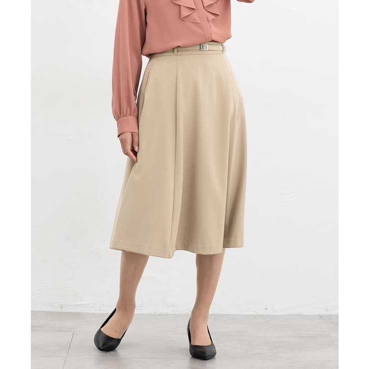 ダークベージュ | ボトムス スカート ひざ丈 | Honeys