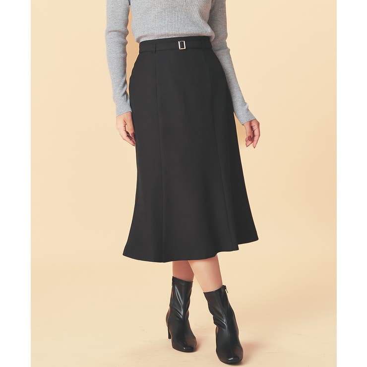 ブラック | ボトムス スカート ひざ丈 | Honeys