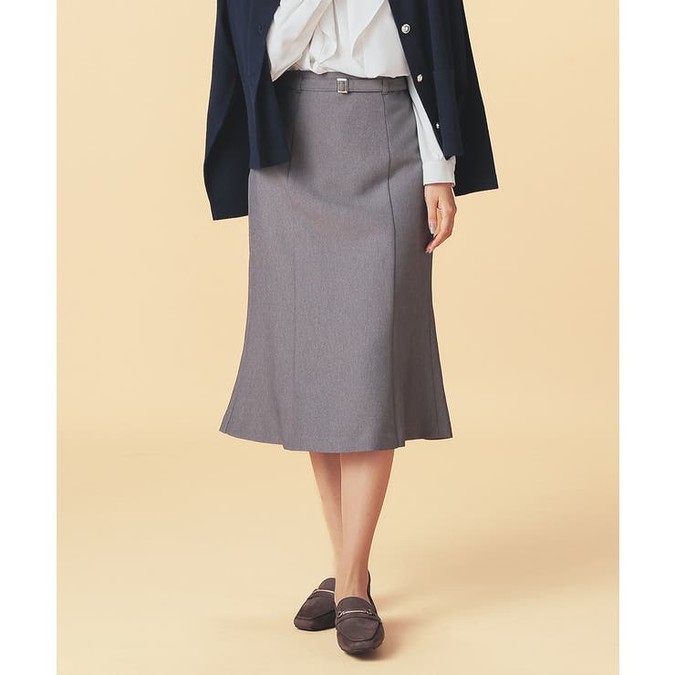 杢グレー | ボトムス スカート ひざ丈 | Honeys