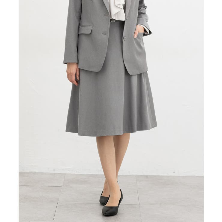 ライト杢グレー | ボトムス スカート フレアスカート | Honeys