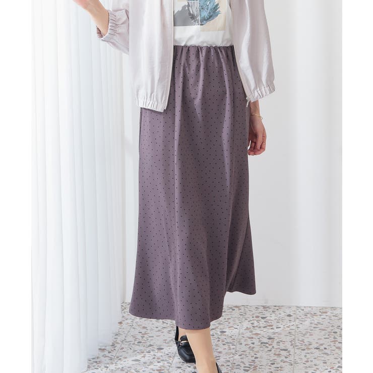 グレー×クロ | ボトムス スカート ロングスカート | Honeys