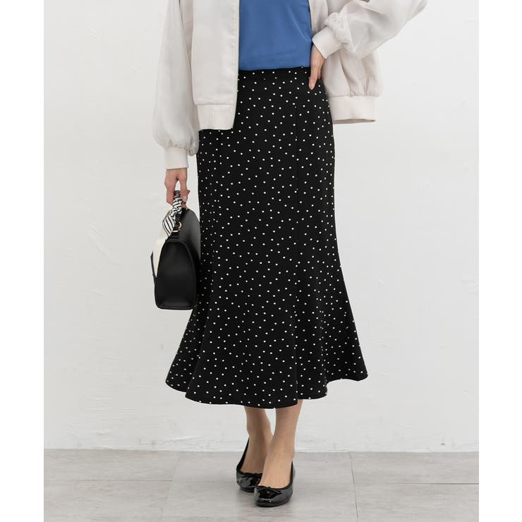 クロ水玉 | ボトムス スカート ロングスカート | Honeys