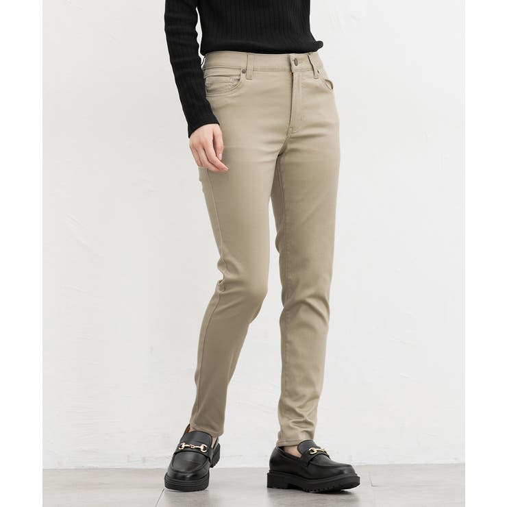 ライトベージュ | ボトムス パンツ スリムカラースキニーパンツ | Honeys