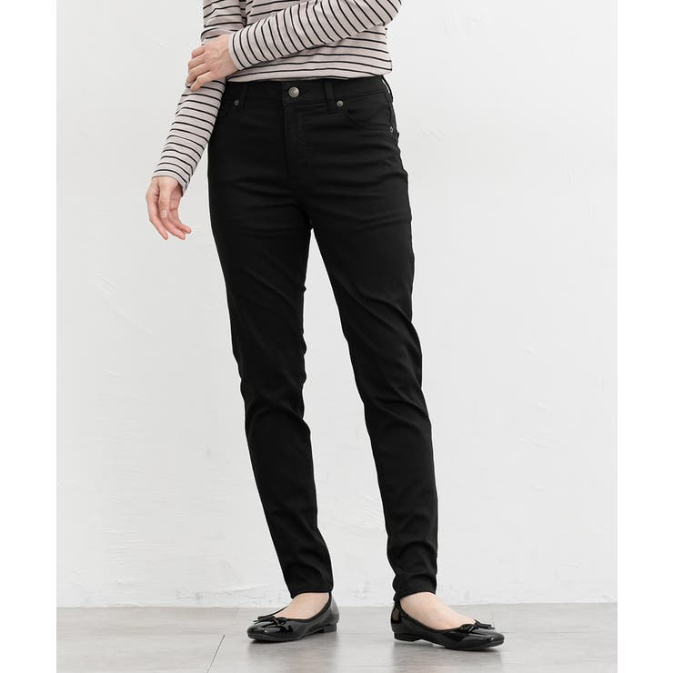 ブラック | ボトムス パンツ スリムカラースキニーパンツ | Honeys