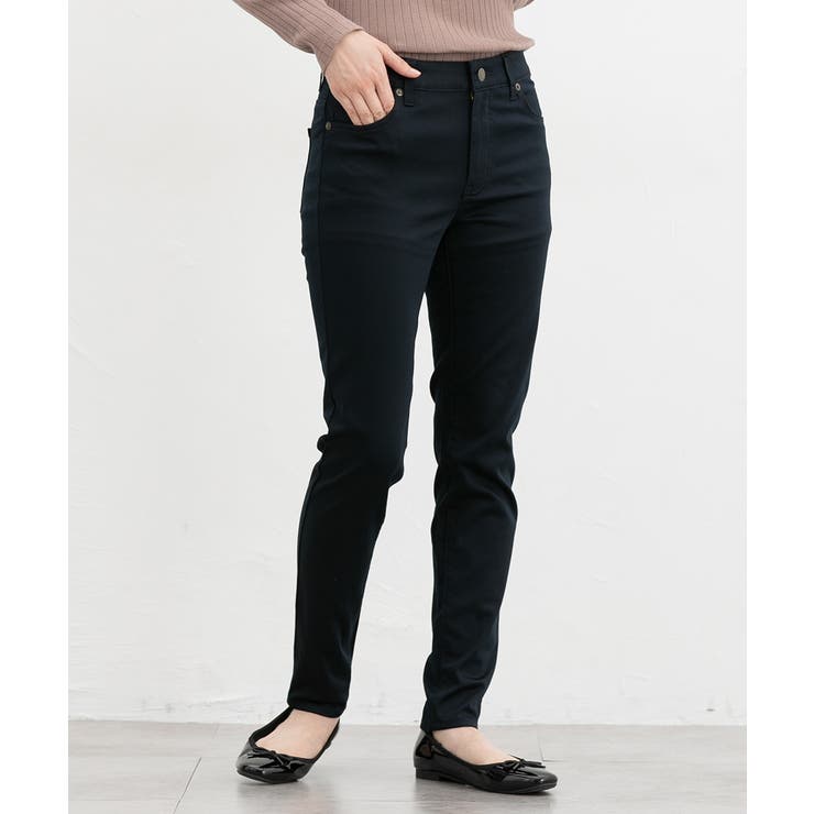 ネイビー | ボトムス パンツ スリムカラースキニーパンツ | Honeys