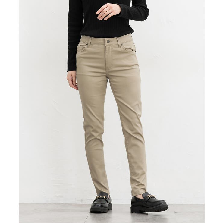 ライトベージュ | ボトムス パンツ スリムカラースキニーパンツ | Honeys