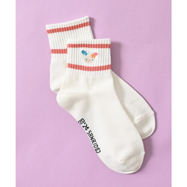 ウサハナ | 靴下 ソックス 刺繍 | Honeys