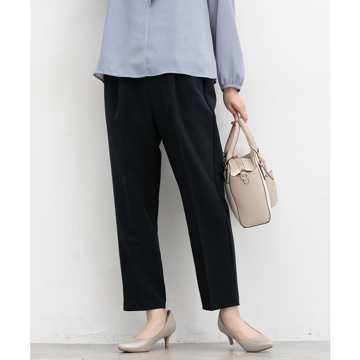 ネイビー | ボトムス パンツ 美ージーテーパードパンツ | Honeys