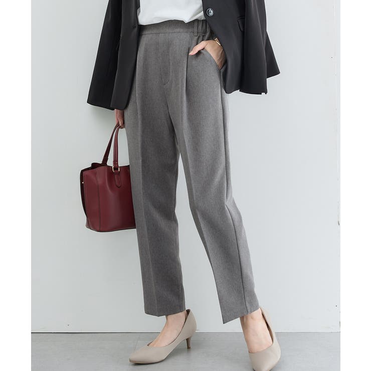 杢チャコール | ボトムス パンツ 美ージーテーパードパンツ | Honeys