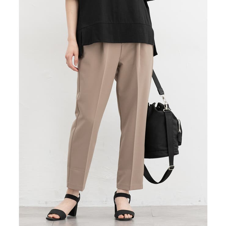 ダークベージュ | ボトムス パンツ 美ージーテーパードパンツ | Honeys